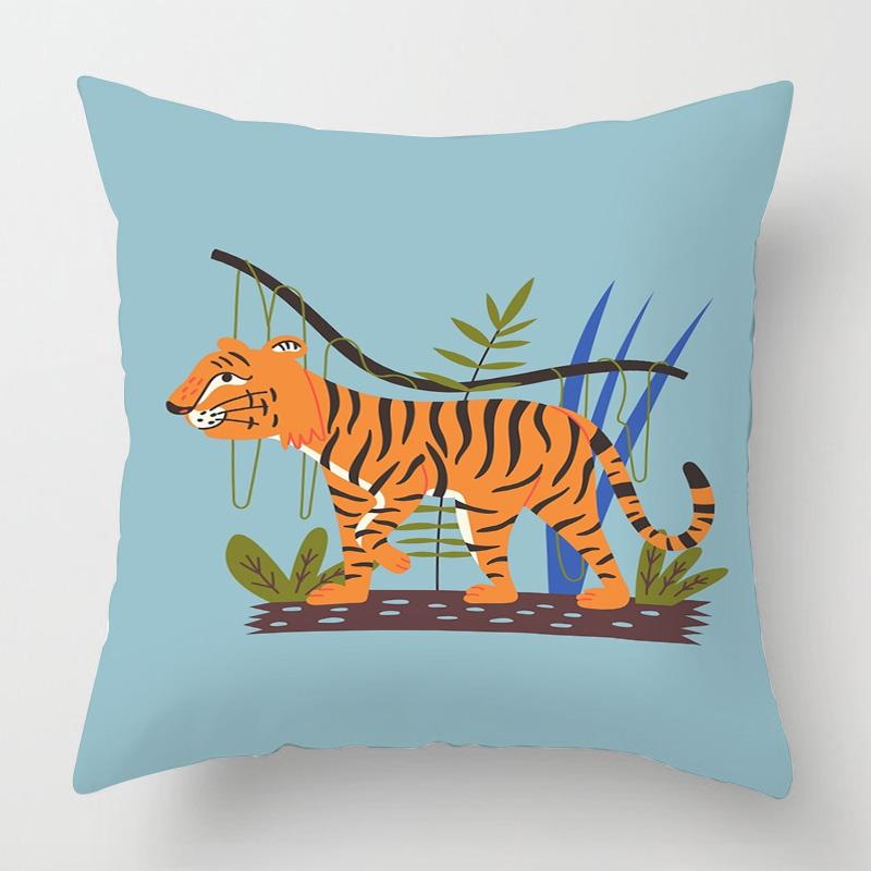 Abstract Art Animal Theme Throw Pillow Cover 20x20 inch Cushion Cover Cafe Sofa Decorative  throw pillow covers short plush