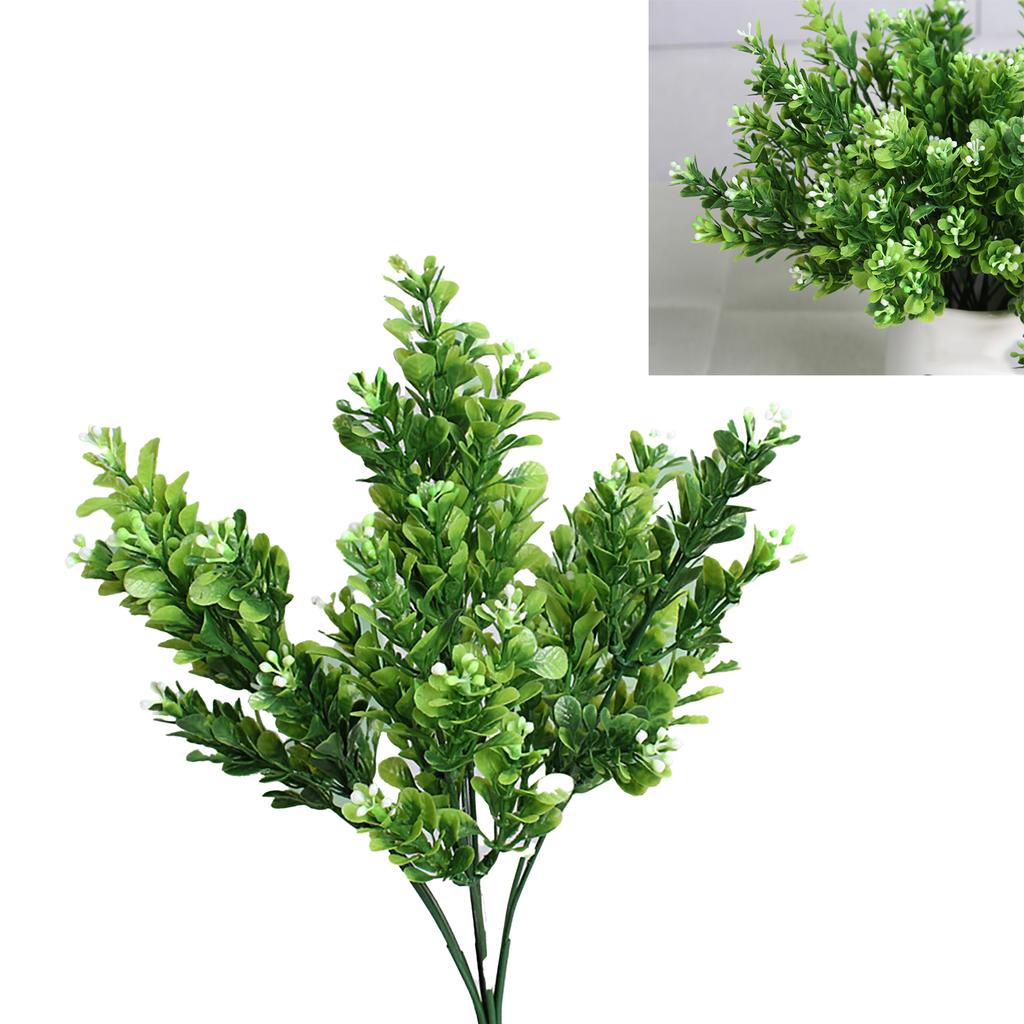 Artificial Flowers Plants Lifelike 7 Branches Plastic Decorative Fake Flowers Leaves for Home Garden Balcony Patio