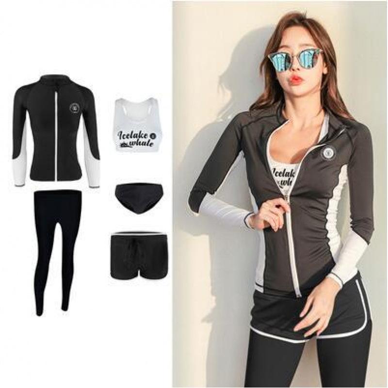 Women's Quick-Dry Two-Piece Snorkeling Wetsuit with Sun Protection and Jellyfish Guard