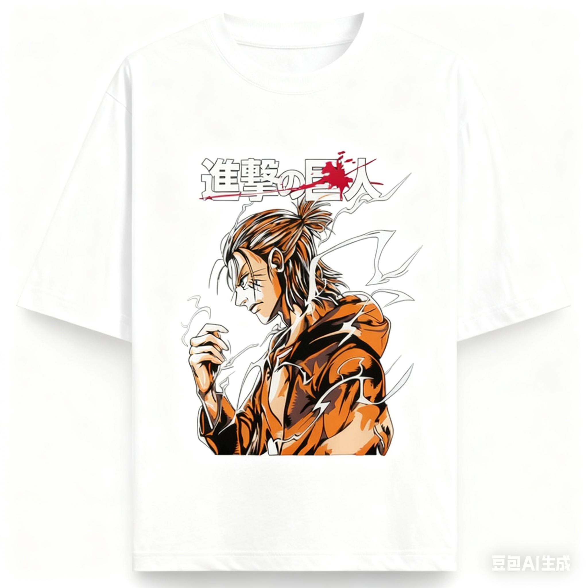 

Attack on Titan Anime Zeke Jaeger Printing Oversized Cotton Tshirt Men and Women Harajuku Casual Summer Absorb Sweat Tee 3XL
