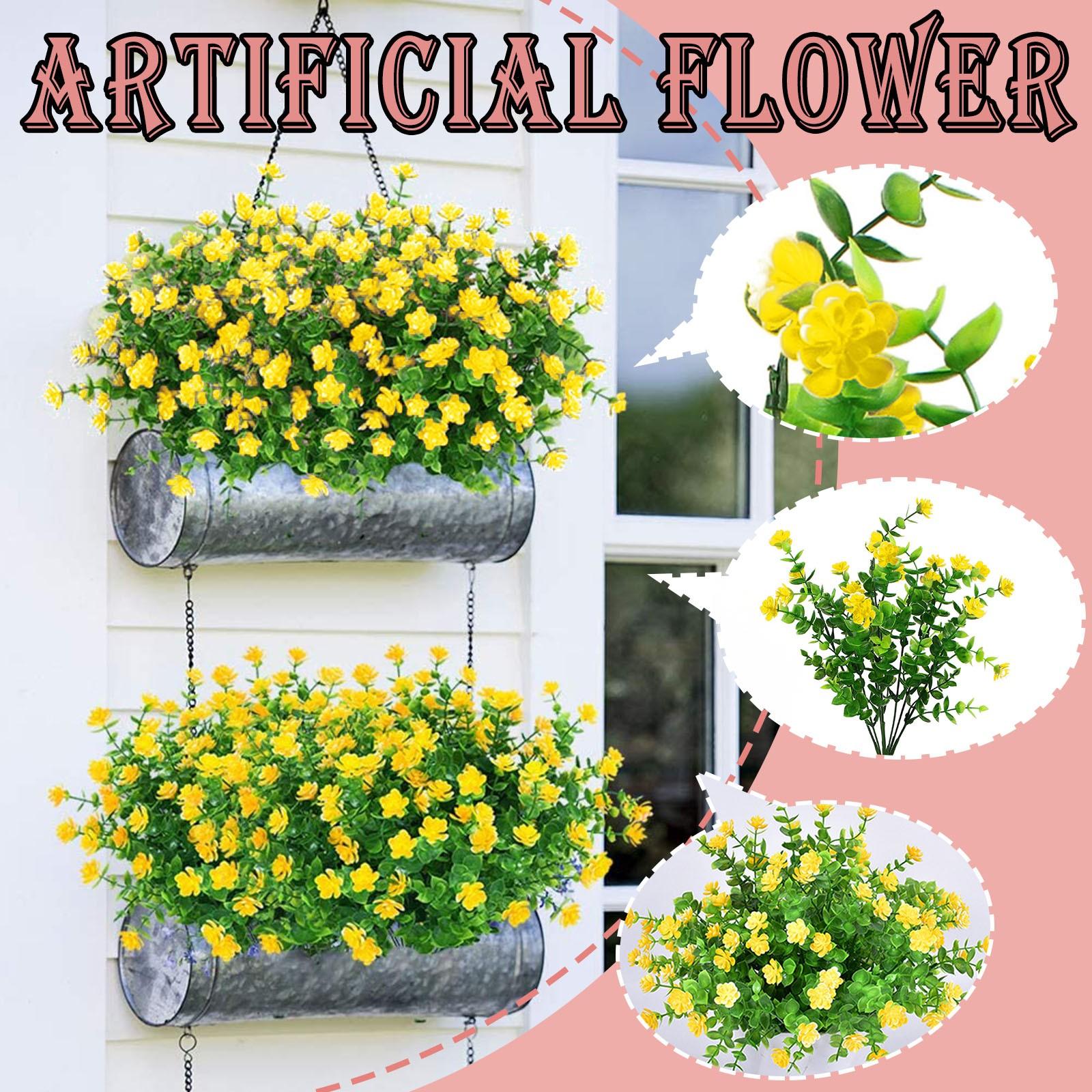 

5 шт. искусственный цветок из латекса настоящий свадебный букет украшение дома жёлтый