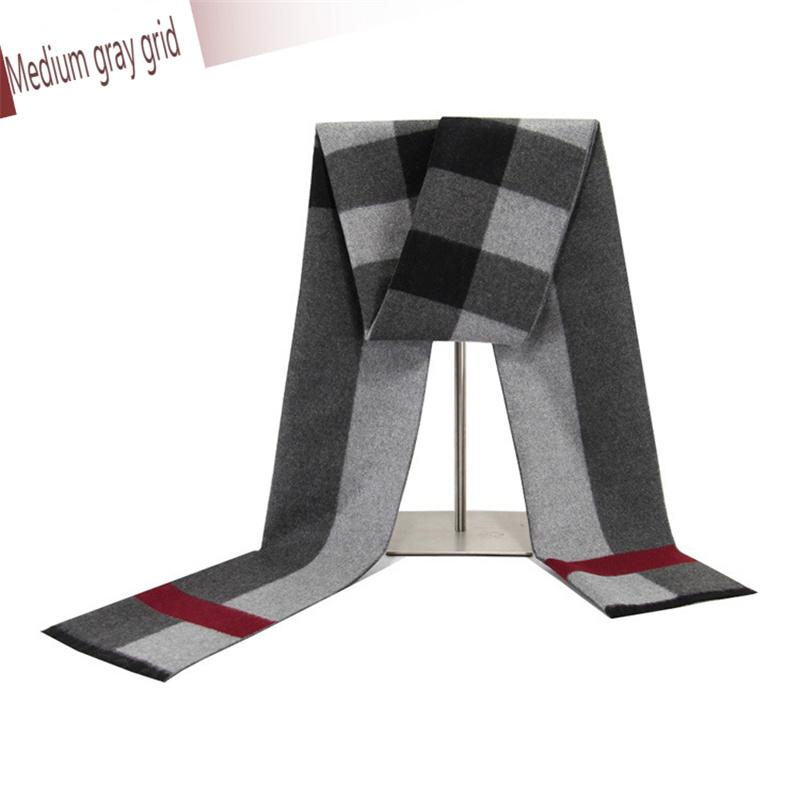 

RUNMEIFA 2025 Классический Осенне-Зимний Теплый Клетчатый Мужской Шарф Кашемир Шерсть Панама Мягкий Полосатый Длинный Шарф Высокое Качество 40 Цветов