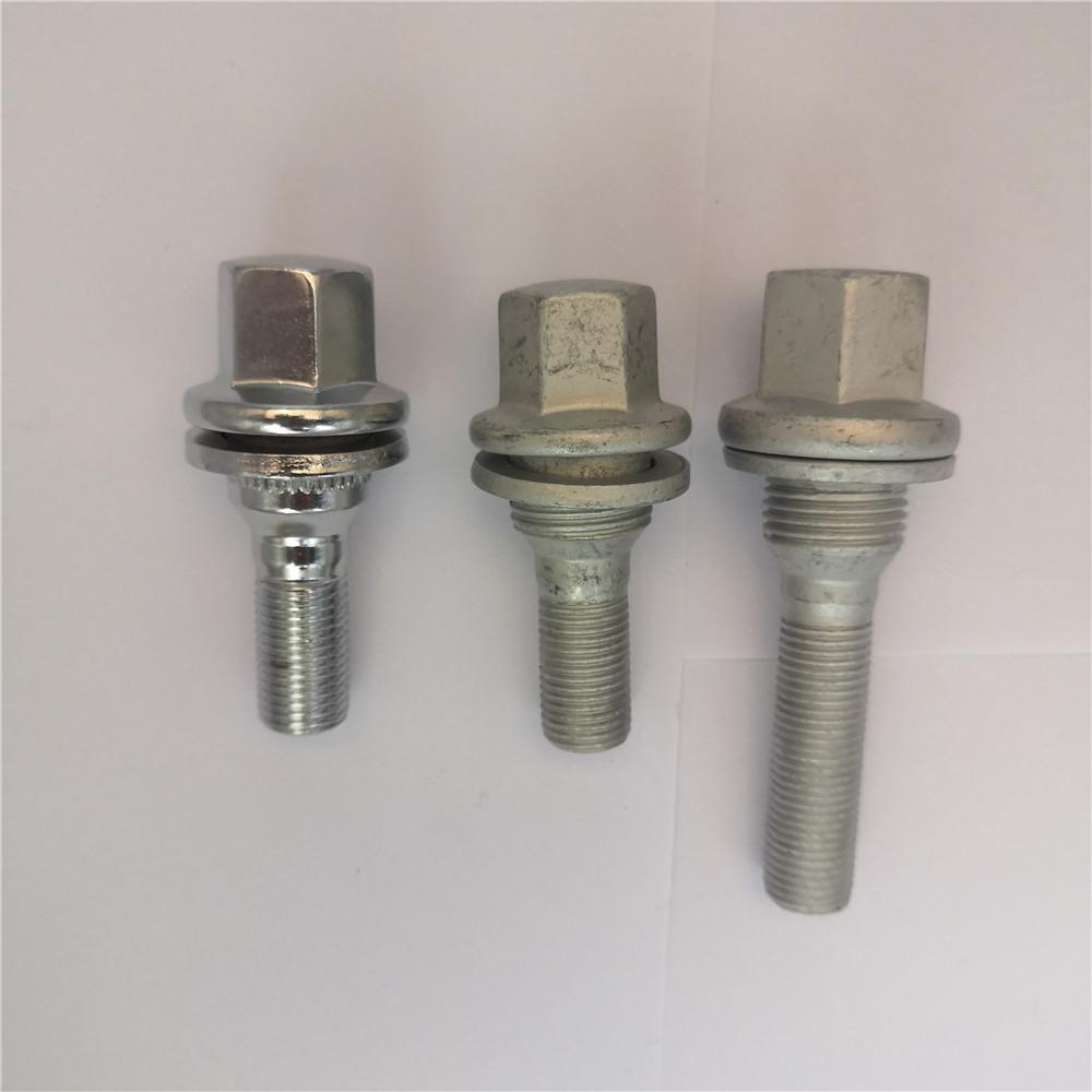 M12 x 1.25 ALLOY WHEEL EXTRA LONG THREAD BOLTS FLAT SEAT WASHER Bolt For Peugeot Citroen C4 C5