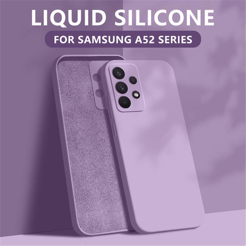 Quadratische Candy Liquid Silikon Soft Case für Samsung Galaxy S23 Ultra S22 S21 Plus A54 A53 A33 A73 A04S A14 A23 A24 A34 M53 M33 M32 4G 5G Gel Rückseite