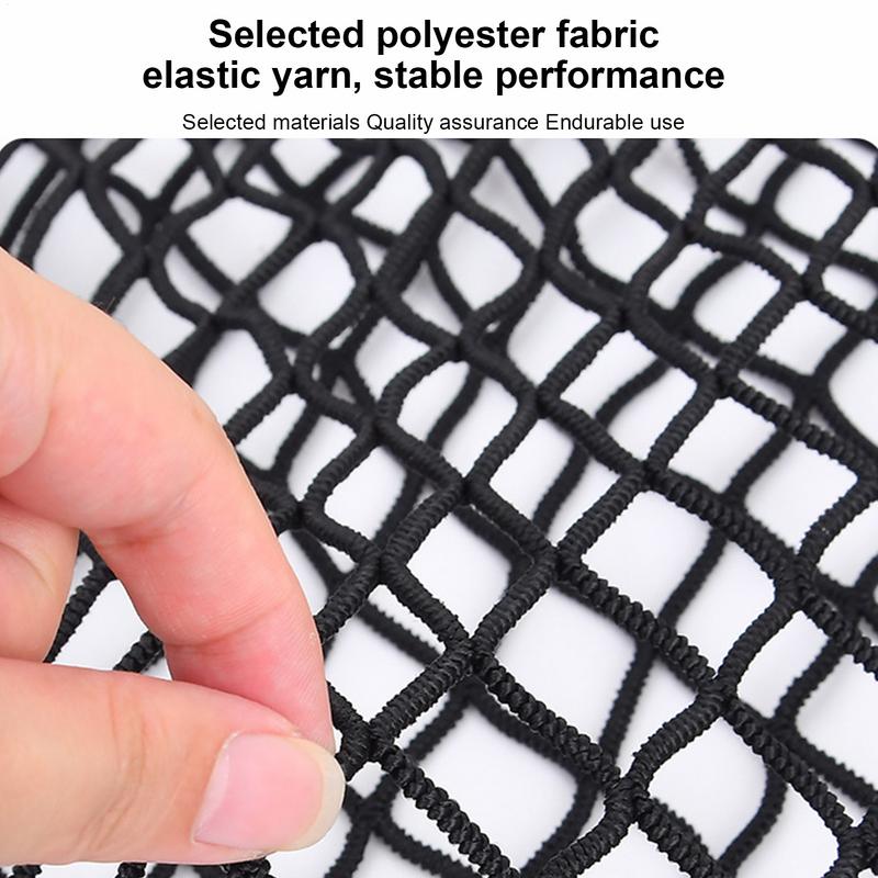 Car Ceiling Cargo Net Double Layer, Highly Elastic Heavy Duty Truck Mesh Organizer For Trunk Moving Storage