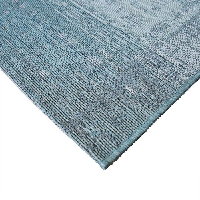 Living Room Rug with Abstract Blue Pattern 160x230