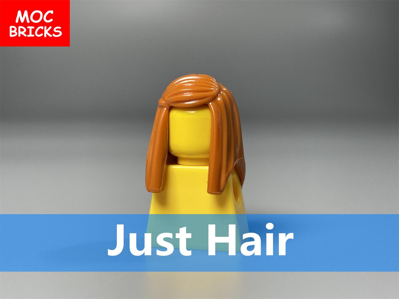 

Non-Toxic 6Pcs Moc Bricks Female Hairs Long Straight With Left Side Part For 4Cm Figure 92038 Building Blocks Particles Kids Toys