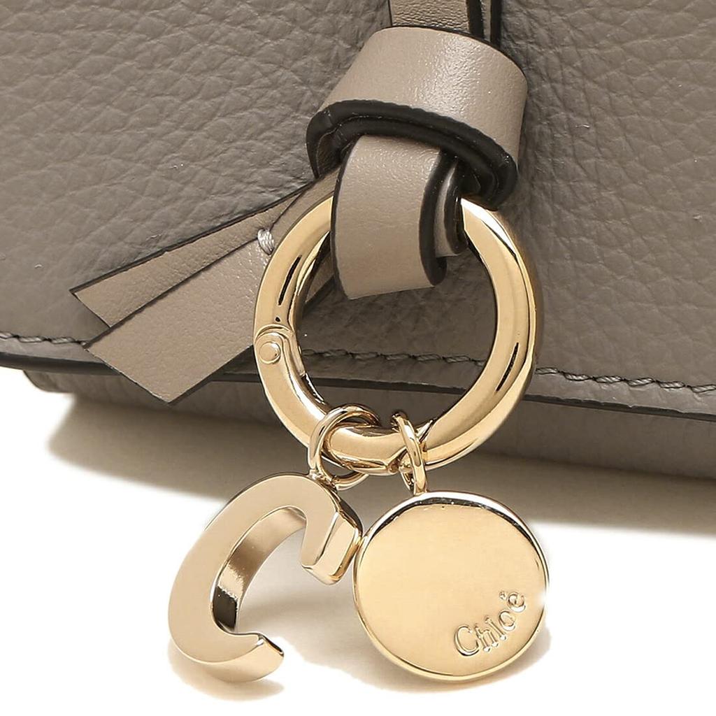 Chloe Alphabet Mini CHC21WP946F57 053 Tri-fold Wallet, Gray, Women's, [Used]