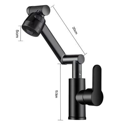 Βρύση νιπτήρα μπάνιου 1080 μοιρών περιστρεφόμενη ζεστό και κρύο νερό Βρύση ανάμειξης από κράμα λεκάνης με προστασία από πιτσιλίσματα.