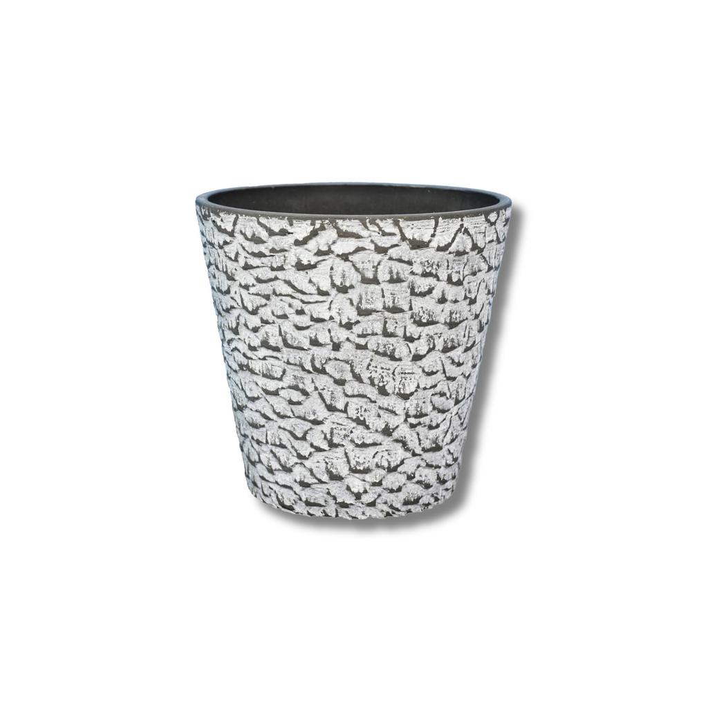 GreenShip Blumen Zimmerpflanzentopf Kein Umtopfen Harz Plastik Relief Keine Drainage Geeignet für Knollenpflanzen Topf, Topf, Übertopf, Nein. 8, Erforderlich, Holzkohle,