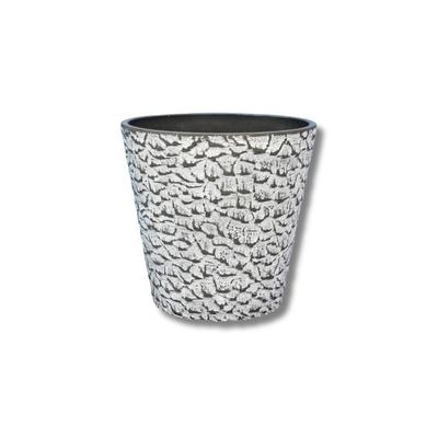 GreenShip Pot pour Plante d'Intérieur à Fleurs Pas de Rempotage Résine Plasti Relief Pas de Drainage Adapté aux Plantes Tubéreuses Pot, Pot, Couvercle, Non. 8, Requis, Charbon de bois,