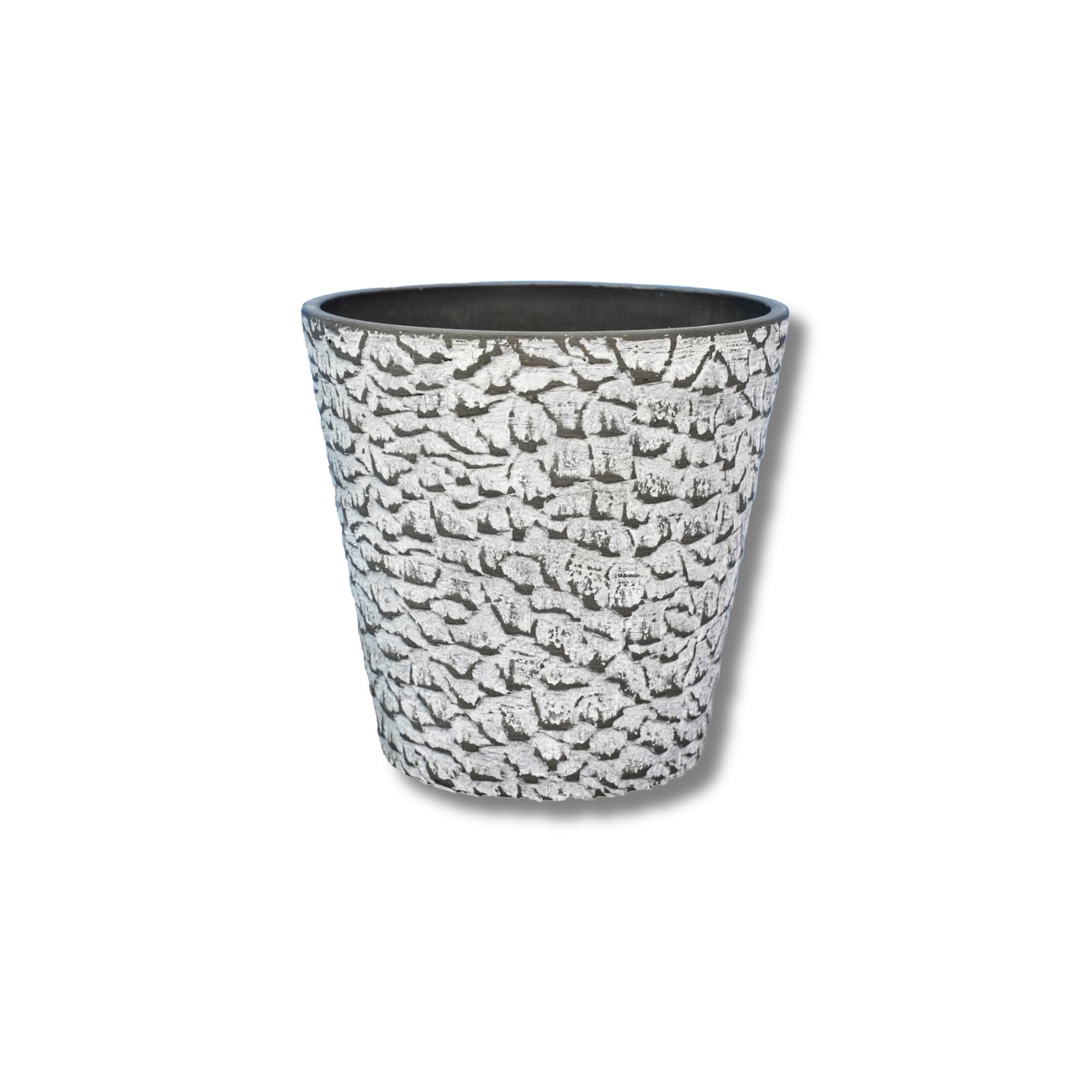 

GreenShip Цветочный Горшок для Комнатного Растения Без Пересадки Смола Пластик Рельеф Без Дренажа Подходит для Клубневых Растений Горшок, Горшок, Крышка, Нет. 8, Требуется, Угольный,