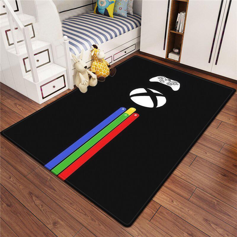 Gaming Esports Geometric Controller Pattern Carpet Mat for Boys Bedroom Gaming  large rug for Living Room Home Decoration Rug