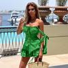 Ärmelloses Mini Elegantes High-Waist Plissee Partykleid