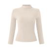 Women's  And Winter Long-sleeved V-neck Knitted Sweater Slim Solid Color Pullover Knitted Top