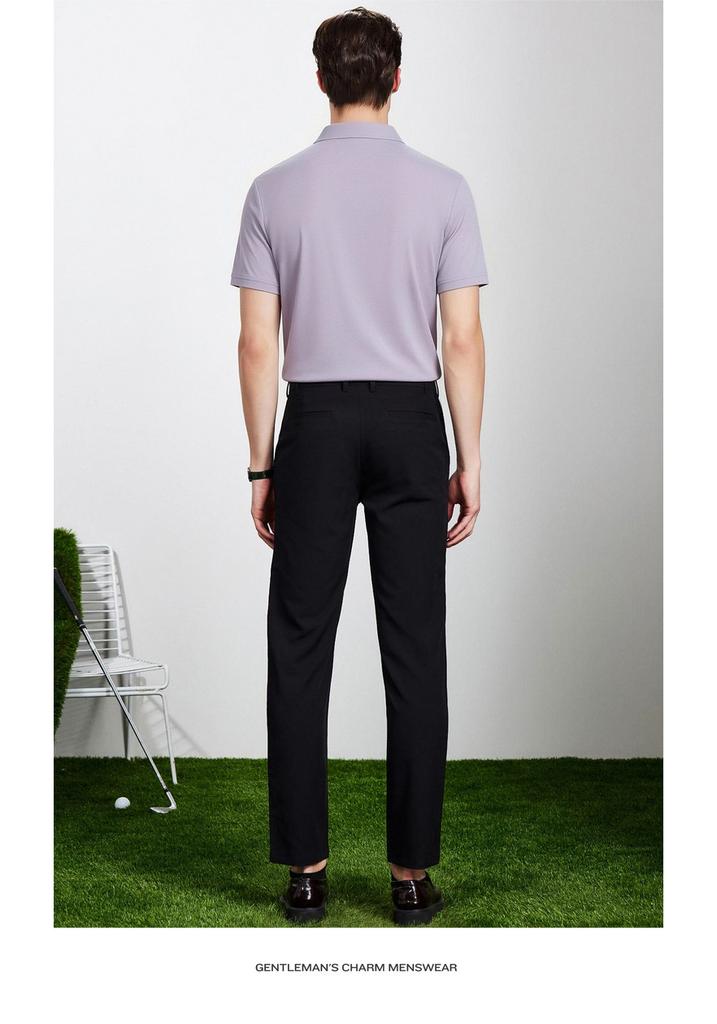 Modal Tencel POLO shirt men's short-sleeved summer thin collar T-shirt with anti-pollution and mulberry silk