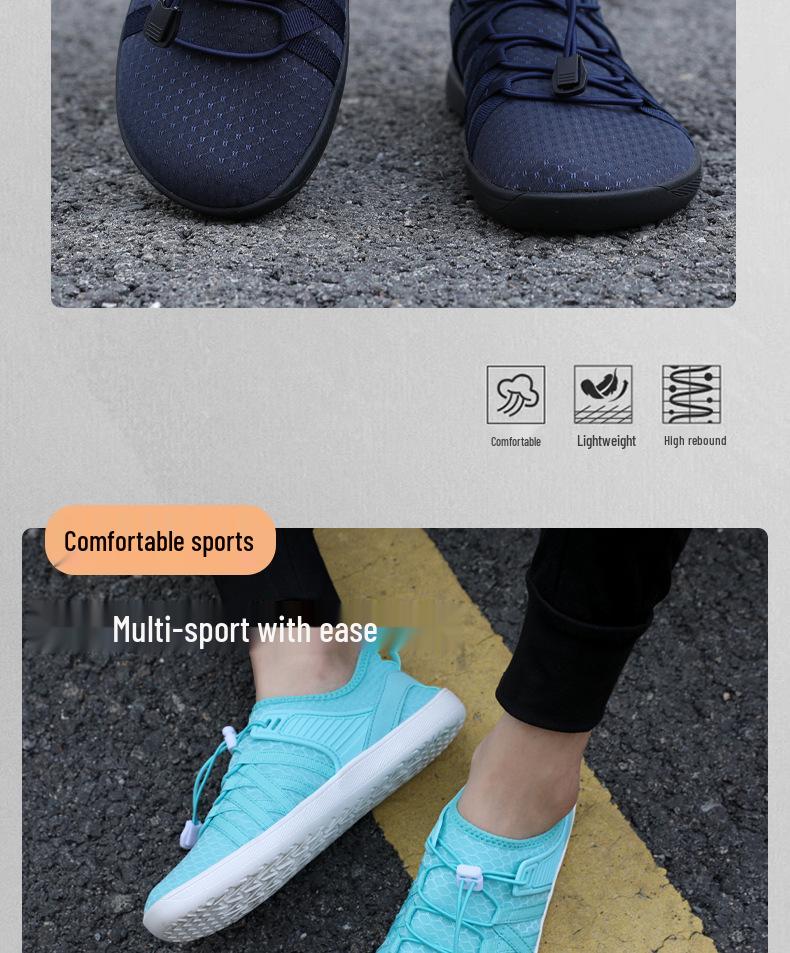 2025 Summer Comfortable Indoor Wide Toe Fitness & Yoga Shoes - Breathable for Running & Cycling