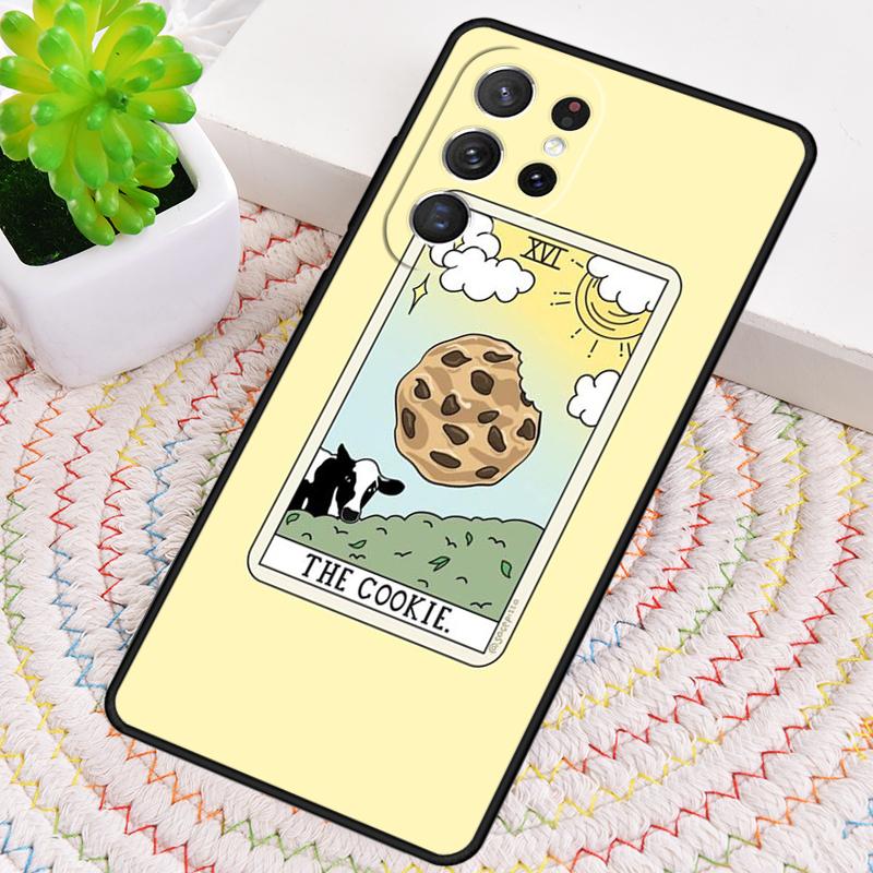 CAKE COFFEE The Boba Tarot Card Phone Case for Samsung Galaxy Note 10 Pro S26 Ultra S23 S24 FE S25 S21 S22 PLUS Shockproof Cove