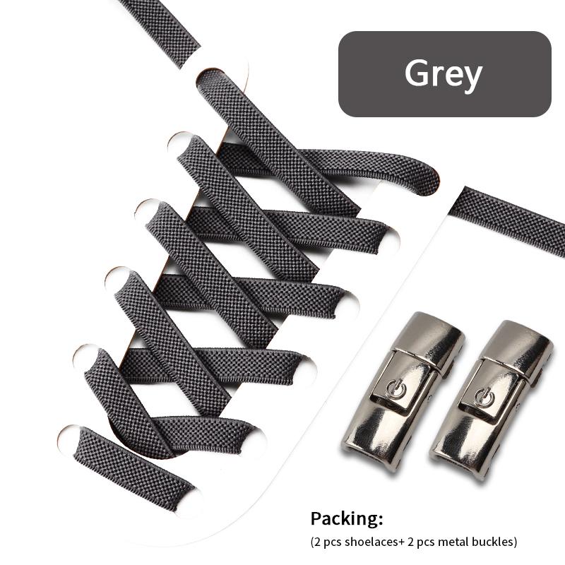 New No Tie Shoe Laces Press Lock Shoelaces Without Ties Elastic Laces Sneaker Kids Adult 8MM Widened Flat Shoelace for Shoes