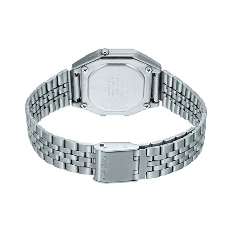Casio VINTAGE series-L digital display small square watch rose electronic waterproof quartz movement stainless steel strap Japanese and LA680WA-2C