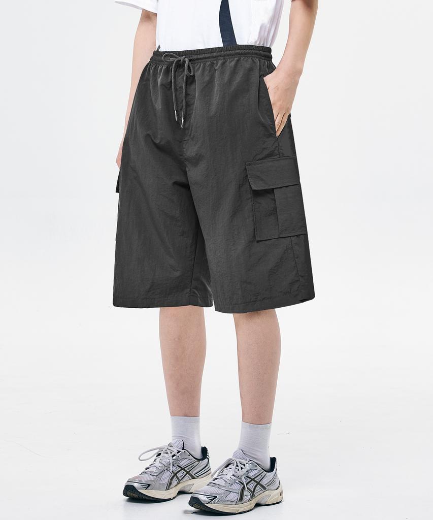 GRAYBLVD Mark Wide Cargo Nylon Half Pants Gjbhp34 (3 Colors)