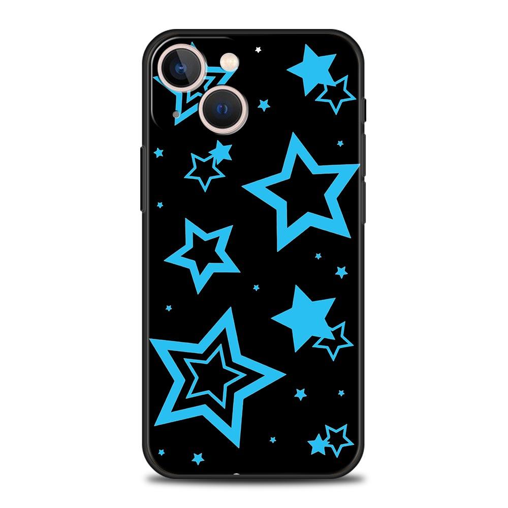 Style Stars Pattern Phone Case For iPhone 17 16E 15 16 14 13 12 11 Pro Max 7 8 Plus Soft TPU Back Cover
