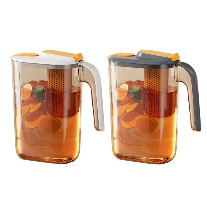 Convenient Water Kettle with Filter Cold Kettles Large Capacity Fruit Teapots Bucket Plastic Material Suitable for Travel