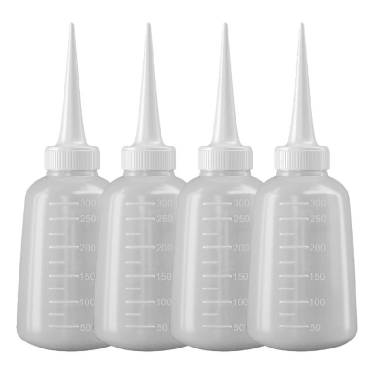 Pack of 4 Glues Dispenser Nozzle Bottle Squeeze Bottles for Glues Oil and Wash Use in Crafting and Laboratories