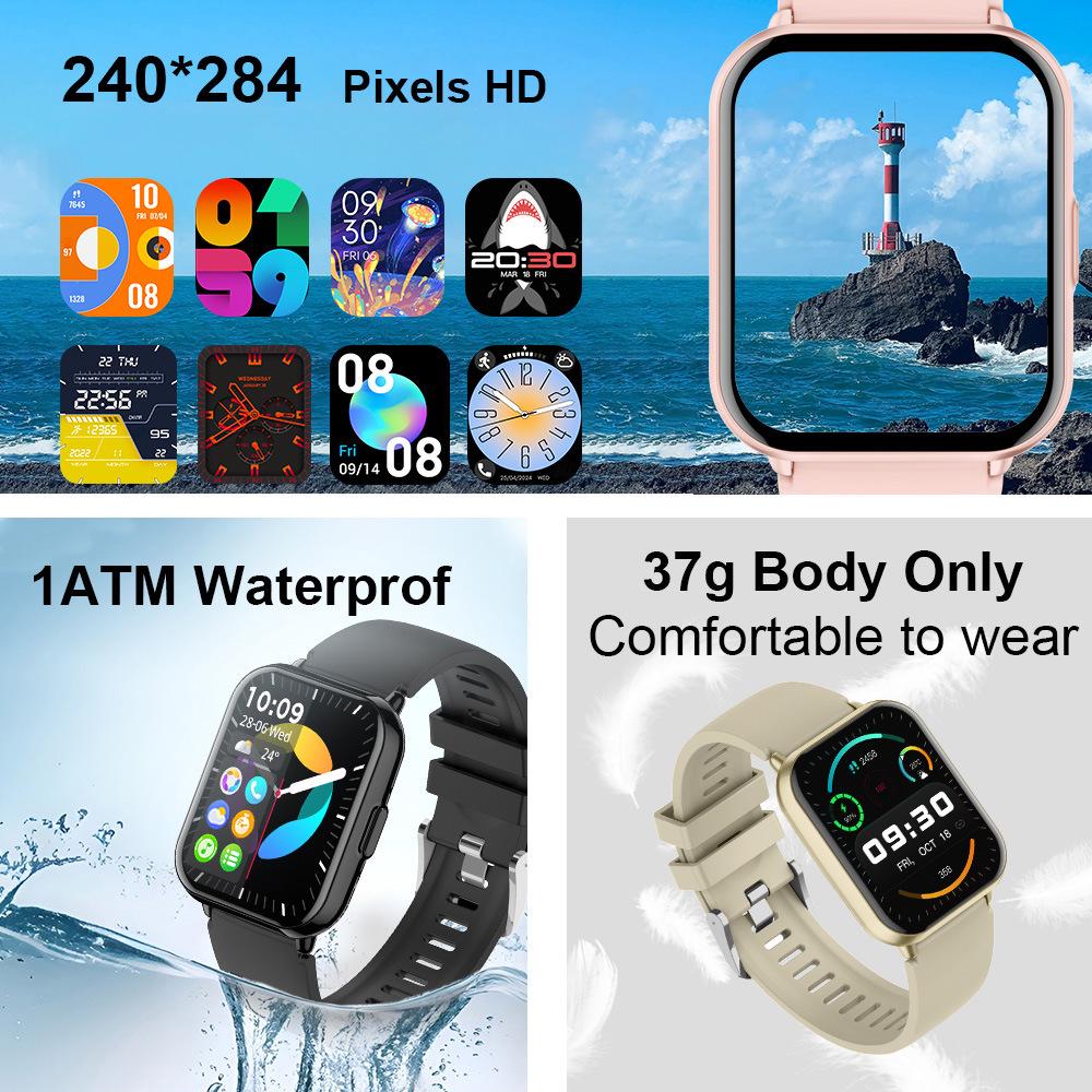 Z169 Smartwatch: Herzfrequenz- & Blutsauerstoff-Monitor, UV-Schutz, Unisex Gesundheits- & Sport-Tracking.