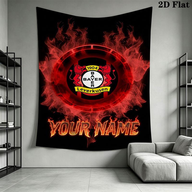 Custom Bayer Leverkusen Wall Hanging Printed Fabric Blanket Decorative Tapestries for Bedroom Living Room Home Decor