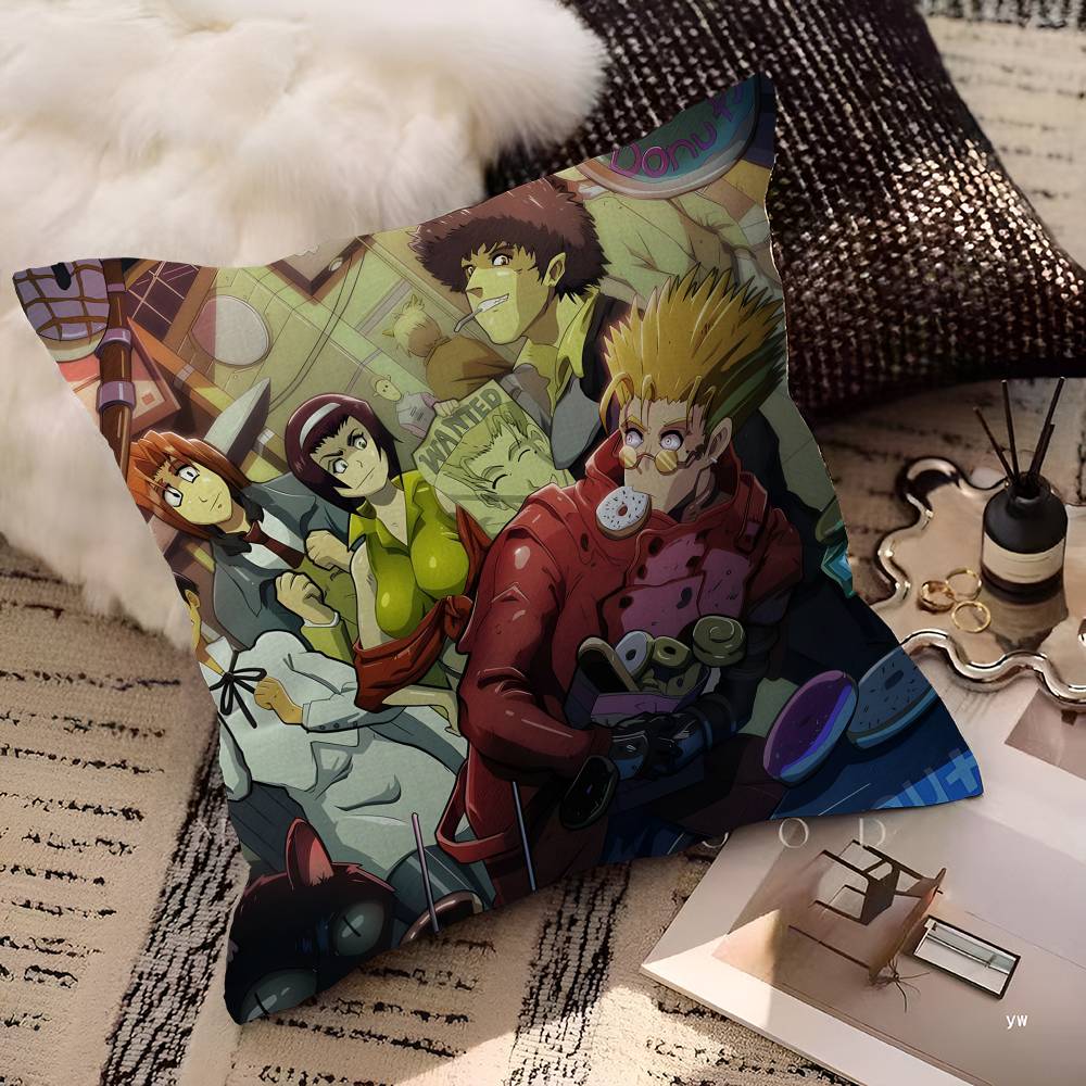 Anime C-Cowboy B-Bebop Cushion Cover Inches Farmhouse Decor Home Throw Pillow Covers For Couch Decorations