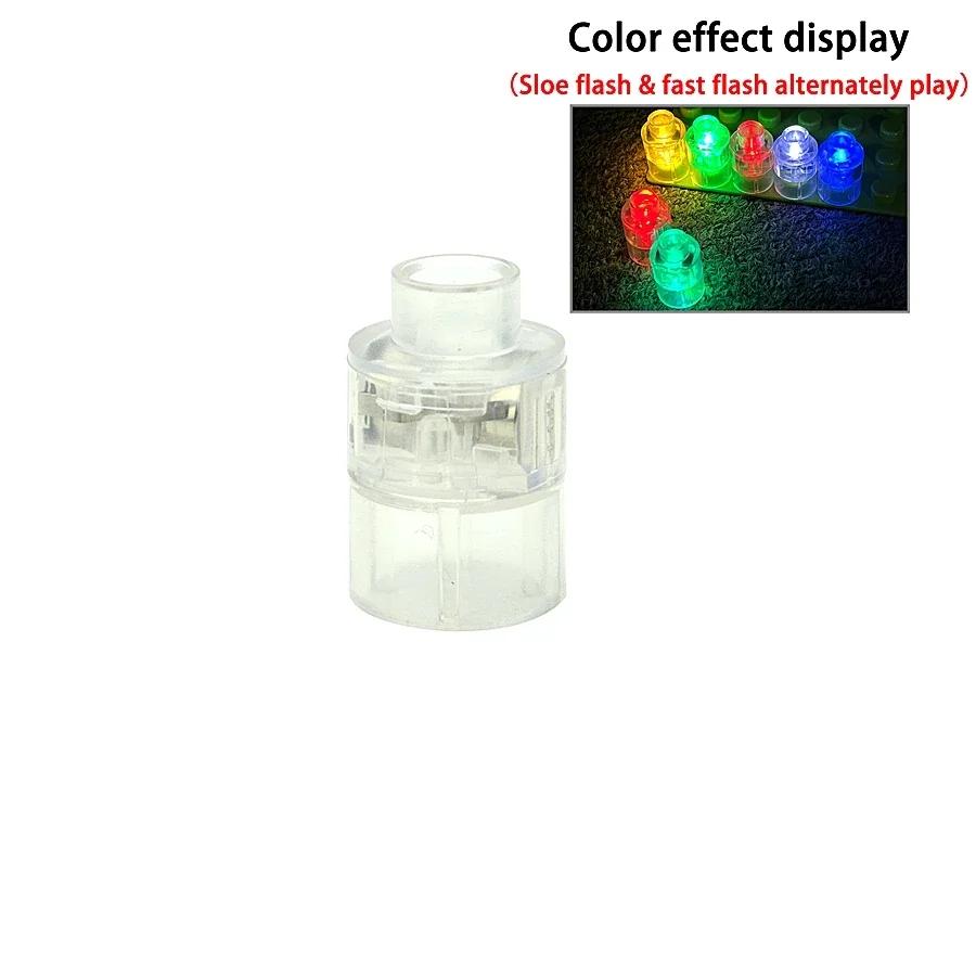 5Pcs Big Size Round LED Light Brick Luminous Lamp Accessories Flash Building Block Xmas Toy Lights Compatible With Leduo Brand