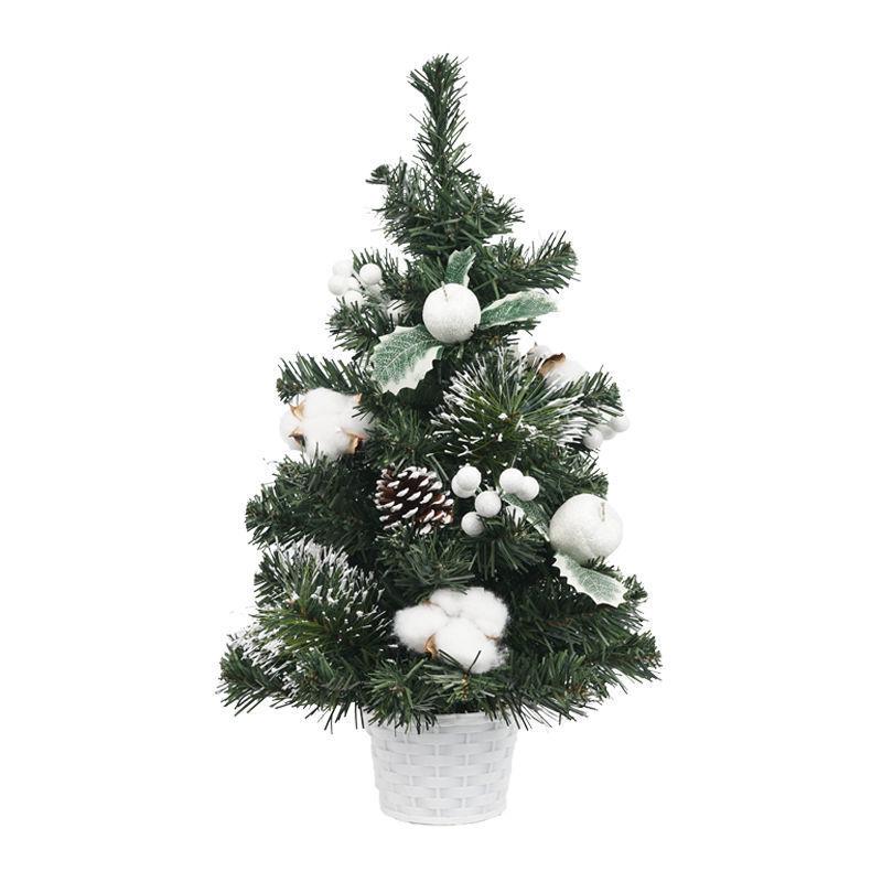 20/30/40cm DIY Christmas Desktop Tree with Ornaments - Potted Decorations