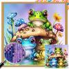 5D DIY Full Square Drill Partial AB Drill Diamond Painting Frog Decor 45x45cm