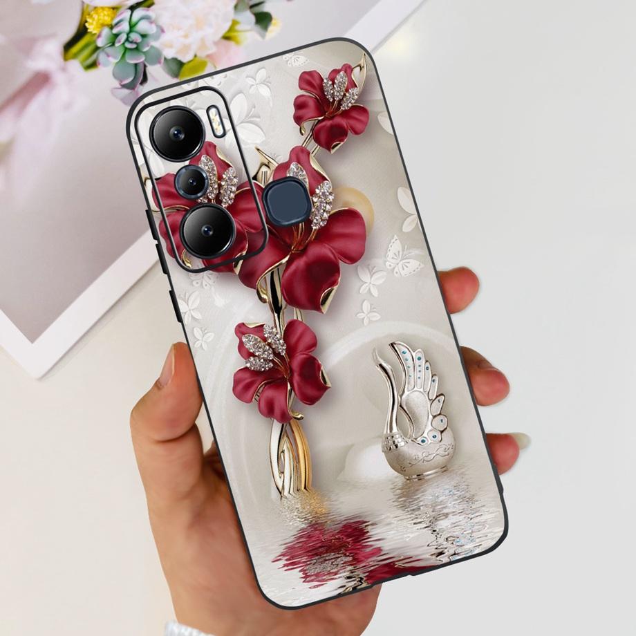 For Infinix Hot 20i 20 Play 20s Play Hot20 Phone Case Soft Liquid Silicone Bumper Shell Marble Cute Fashion Fundas For Hot20i