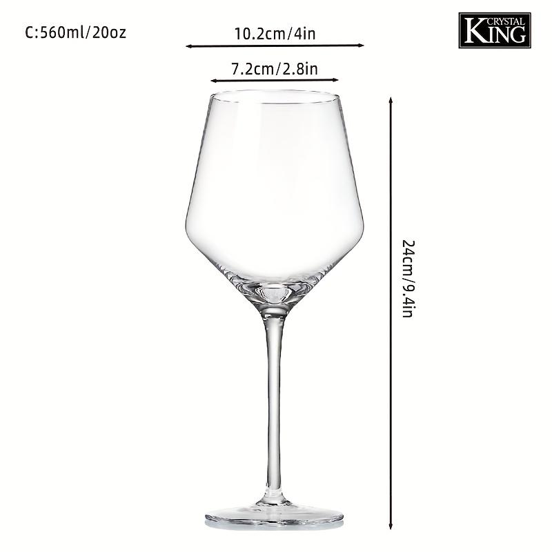 4 Stück/Set B011560 Bleifreies Kristallglas Hochwertiges kristallklares Glas A-Klasse Kristall für Weinproben Hochzeiten Jubiläen oder Weihnachten