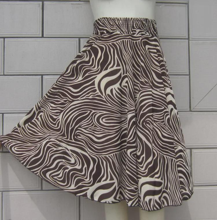 Rochie de vară din mătase de gheață: Fusta de dans floral pentru femei de varsta mijlocie si in varsta