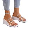 Fashionable Flip-toe Wedge Heel Slippers for Casual Height-increasing Wear and Large-sized Women's Shoes