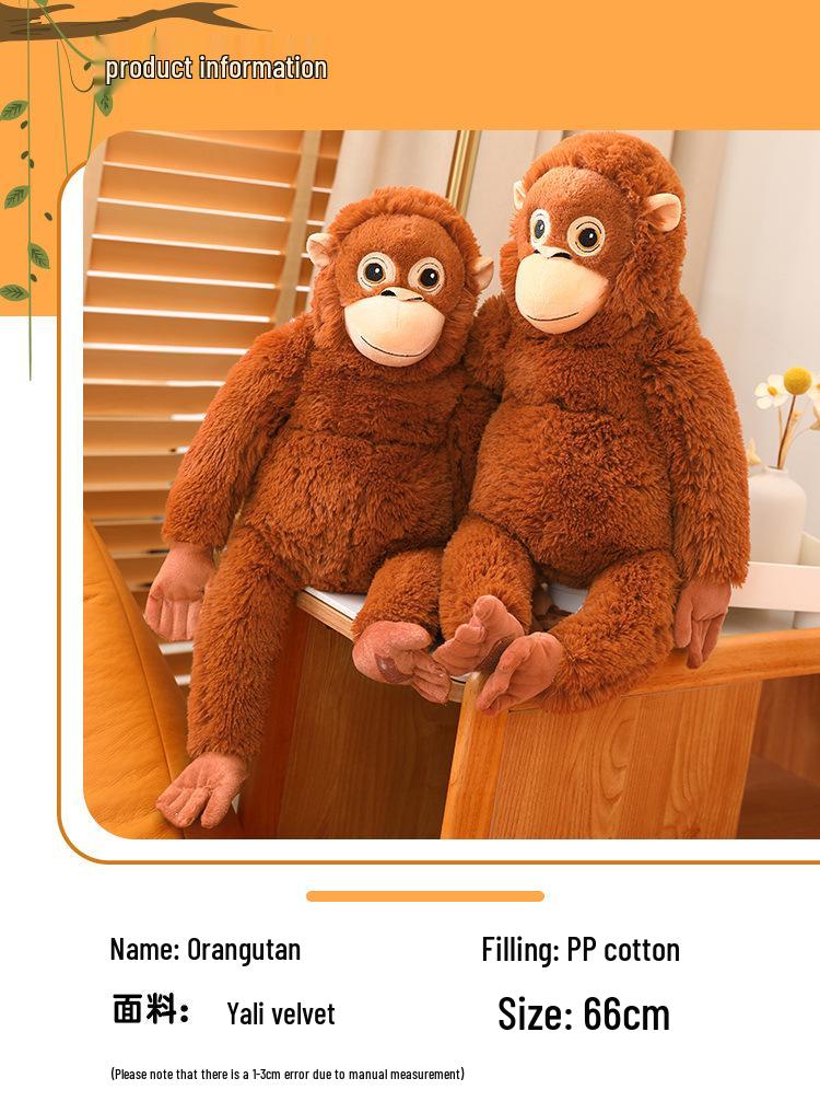 Long-Armed Gorilla Plush Toy - Soothing Monkey Hug Pillow