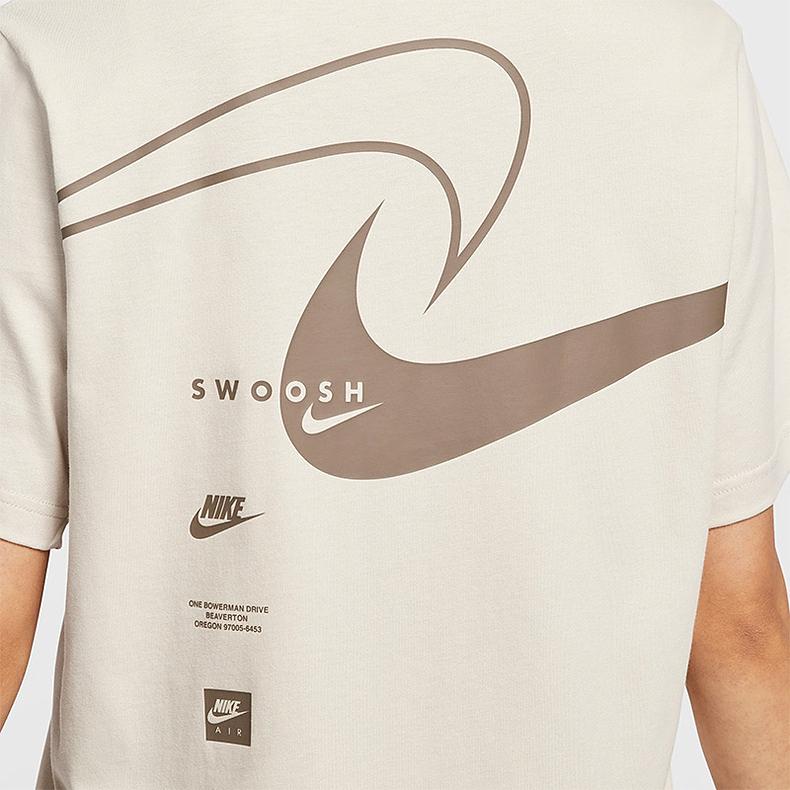 New Nike Swoosh T Shirt Women's Ecru HQ1699-104