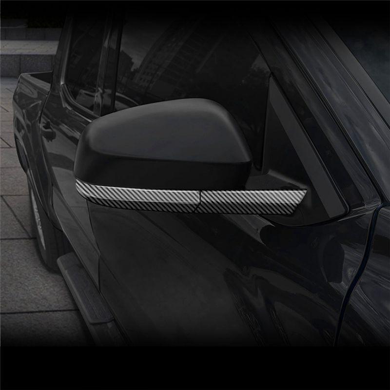 Car Side Rear View Mirror Trim Strip Stickers For Toyota TACOMA 2024 Car Exterior Accessories Component Carbon Fiber
