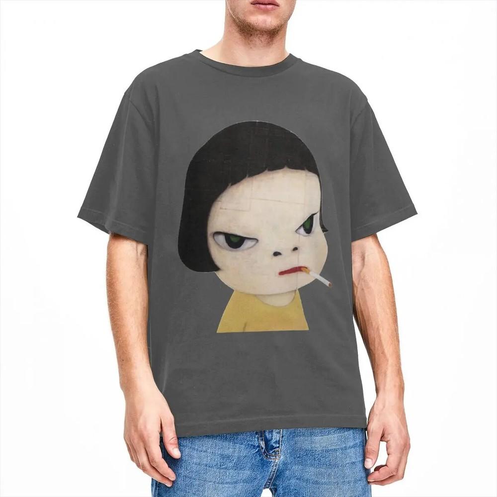 Men Women s Yoshitomo Nara Smoking  Merchandise Cotton Clothes Casual Sho Unisex T-Shirt L