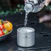 Boundless Voyage Titanium Sake Tea Mini Outdoor Camping with Mesh Bag for Easy Ti3045D Mug, 75ml, Cup, Cup, Cup, Ultra-lightweight, Rustproof,