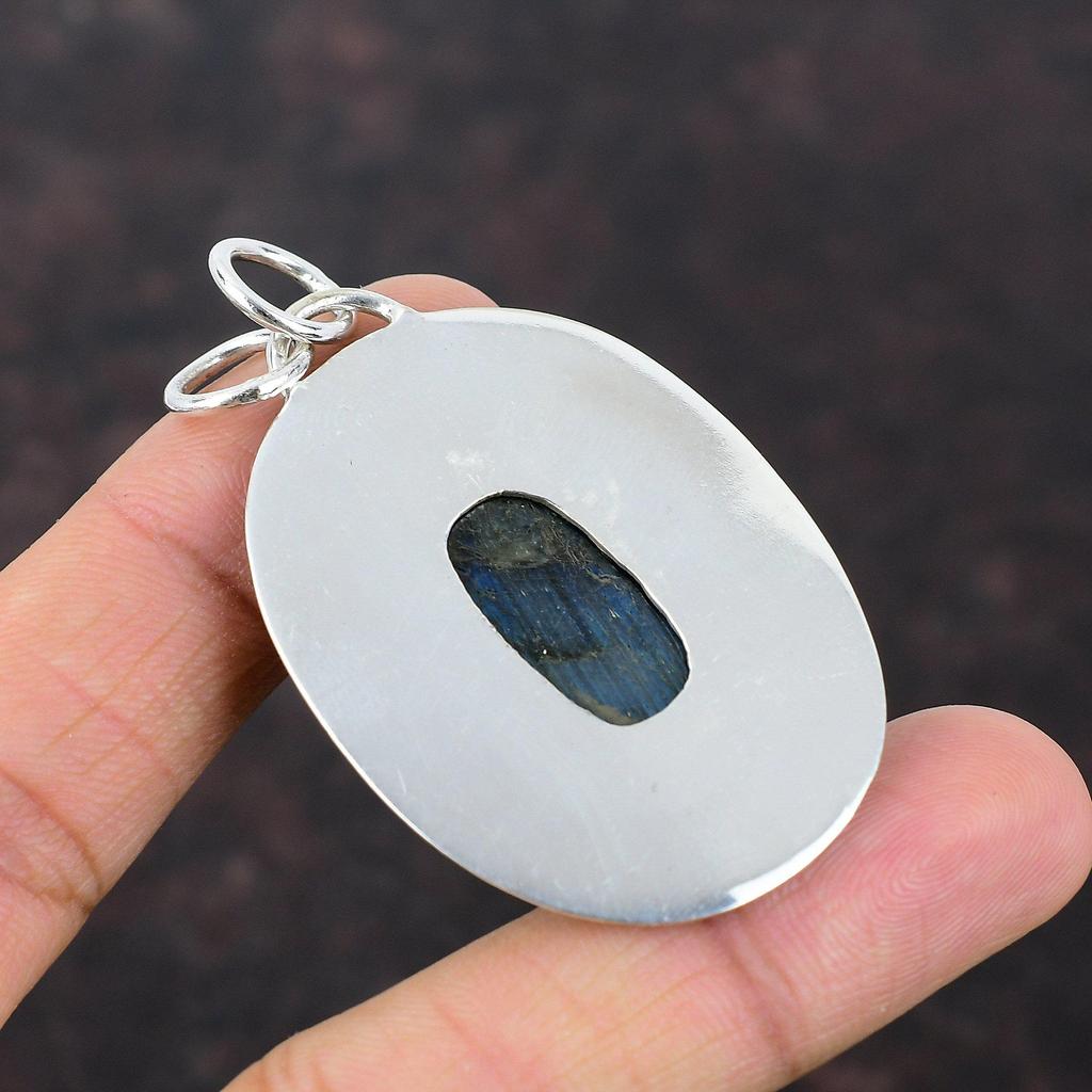 Labradorite Pendant Top Quality Gemstone Jewelry 925 Sterling Silver Pendant Handmade Unique Style Jewelry Gift For Mother Brand New Jewelry