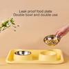Elevated Cat Bowl Food Container Feeding Double Bowls Dogs Dry Food Bowl Mat