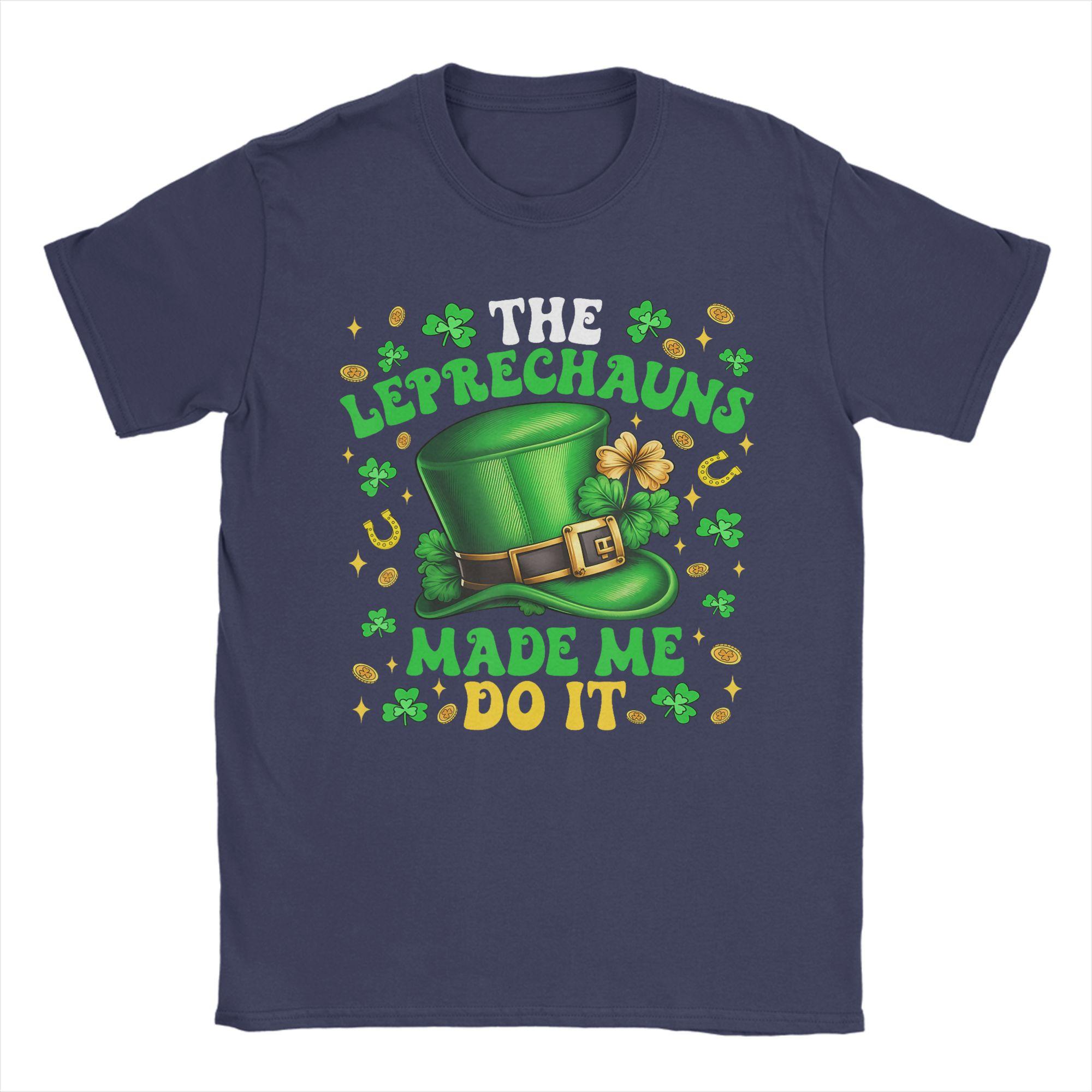 

Harajuku T Shirt Summer Shamrock Leprechauns Made Me Do It St Patricks Day Trending TShirts Plus Size Short Sleeve Top Tees 4XL