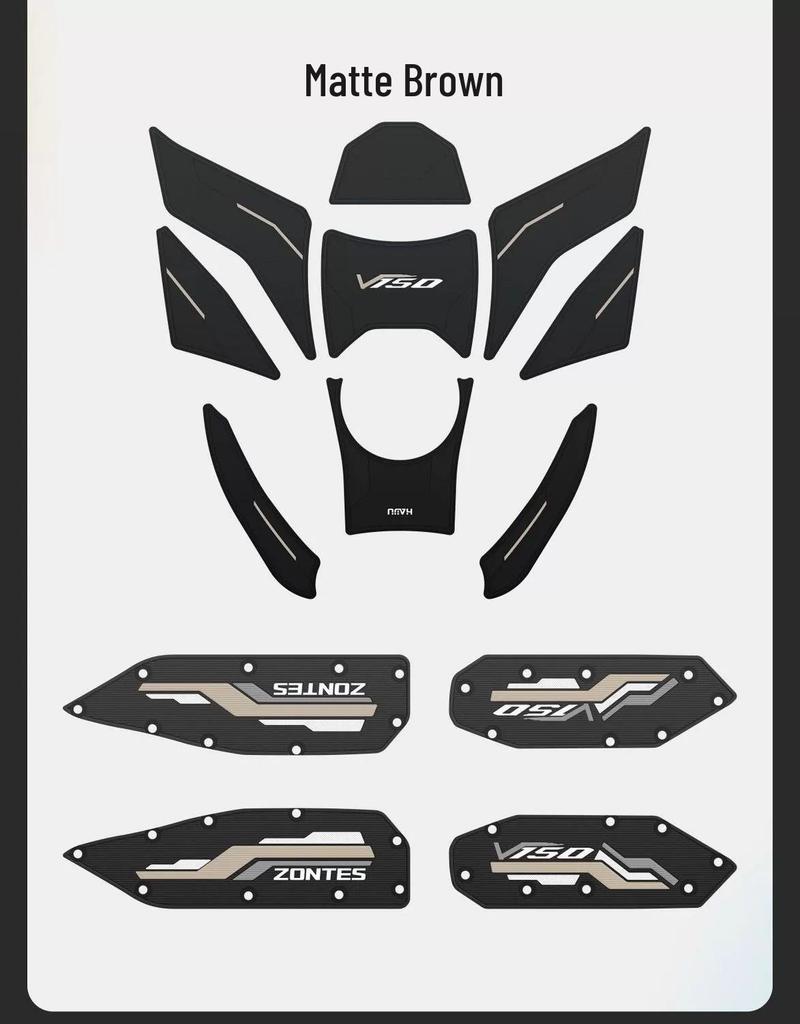 Compatible Sticker Set for Zongshen 150V Motorcycle: Tank, Foot Mat, and Pedal Modifications (26 Models)