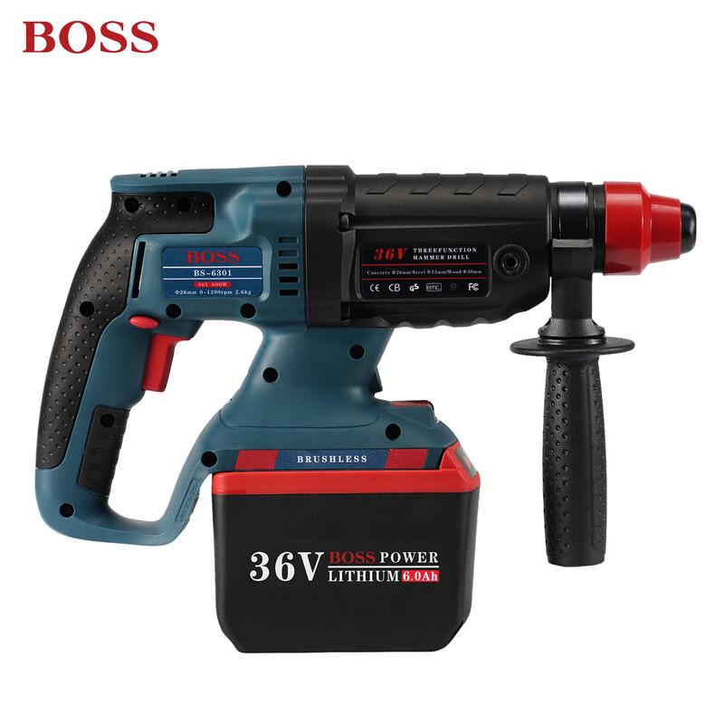 BOSS BS-6301 Brushless Cordless Rotary Hammer CN plug (adapter included)
