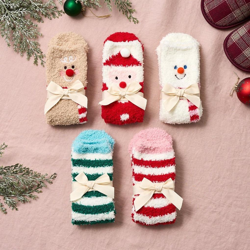 It's Socks Christmas Soft Striped Socks Green_FS0825064
