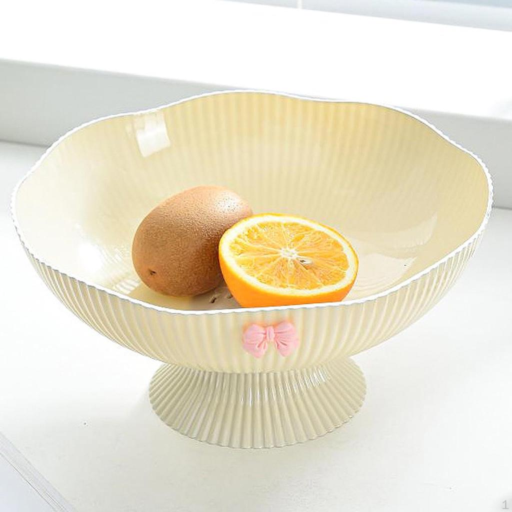 Decorative Pedestal Bowl Detachable Drainage Minimalist Serving Tray Fruit Basket for Drawing Room